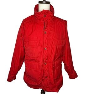 VTG Woolrich Thinsulate Wool Blend Barn Coat Red Sz 1X USA Heavy Warm Insulated